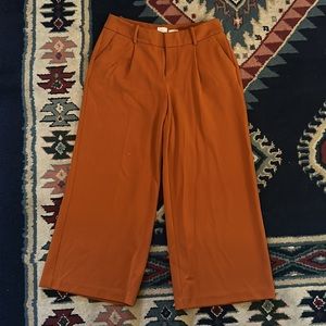 A new day Orange wide leg crop pant size 4 stretch elastizado Target